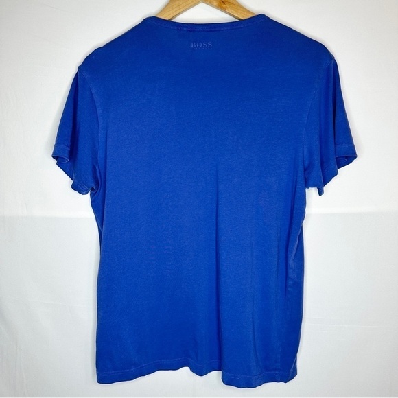 Boss Hugo Boss Blue Embossed Logo Lightweight Short Sleeve T Shirt Women Medium - Picture 6 of 12